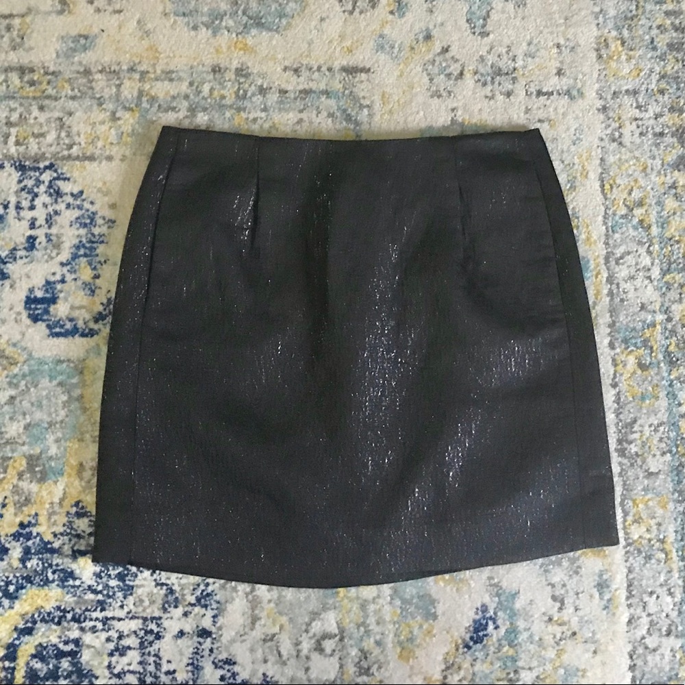J. Crew Black Metallic Skirt • Size 00